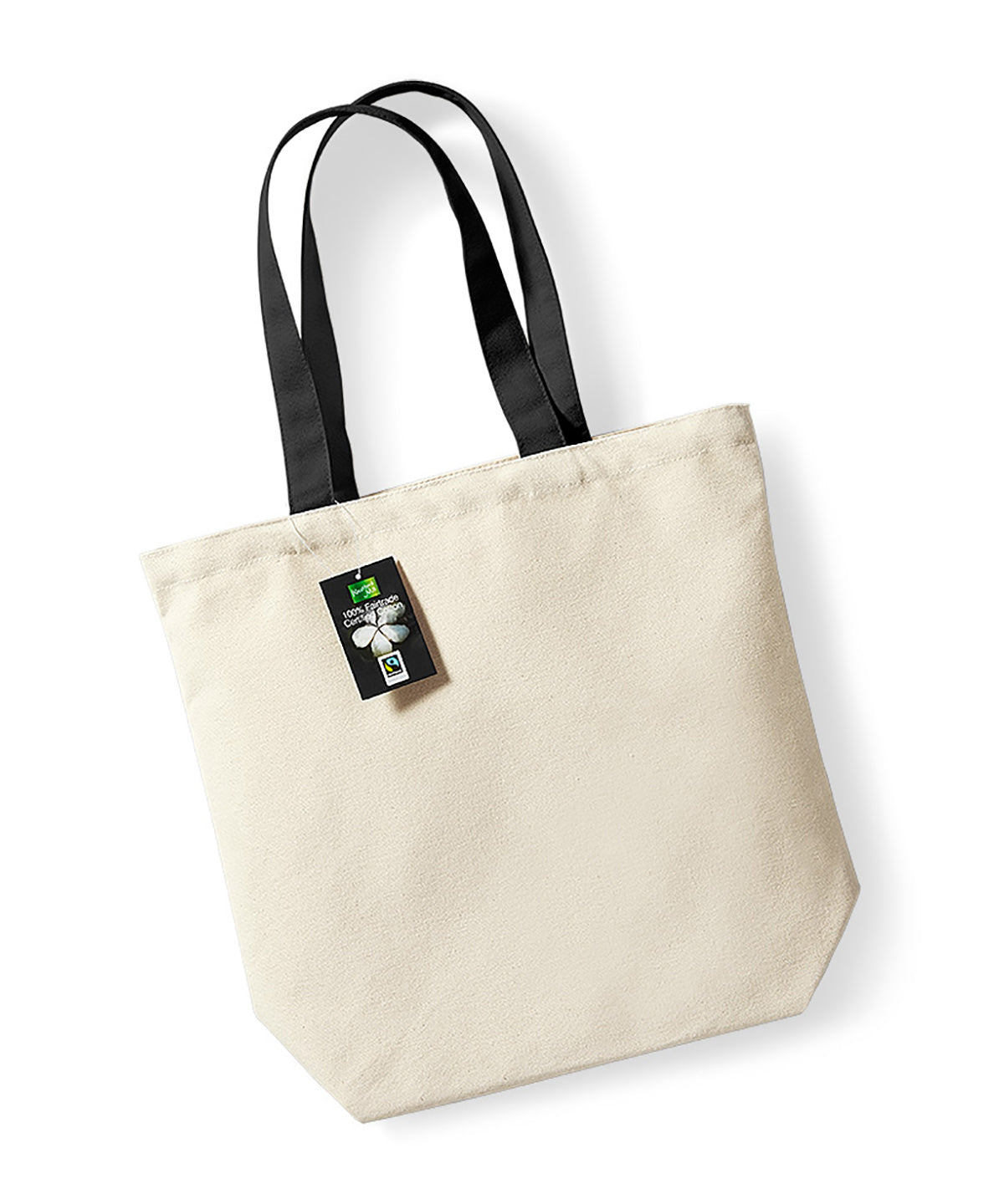Natural/Black - Fairtrade cotton Camden shopper