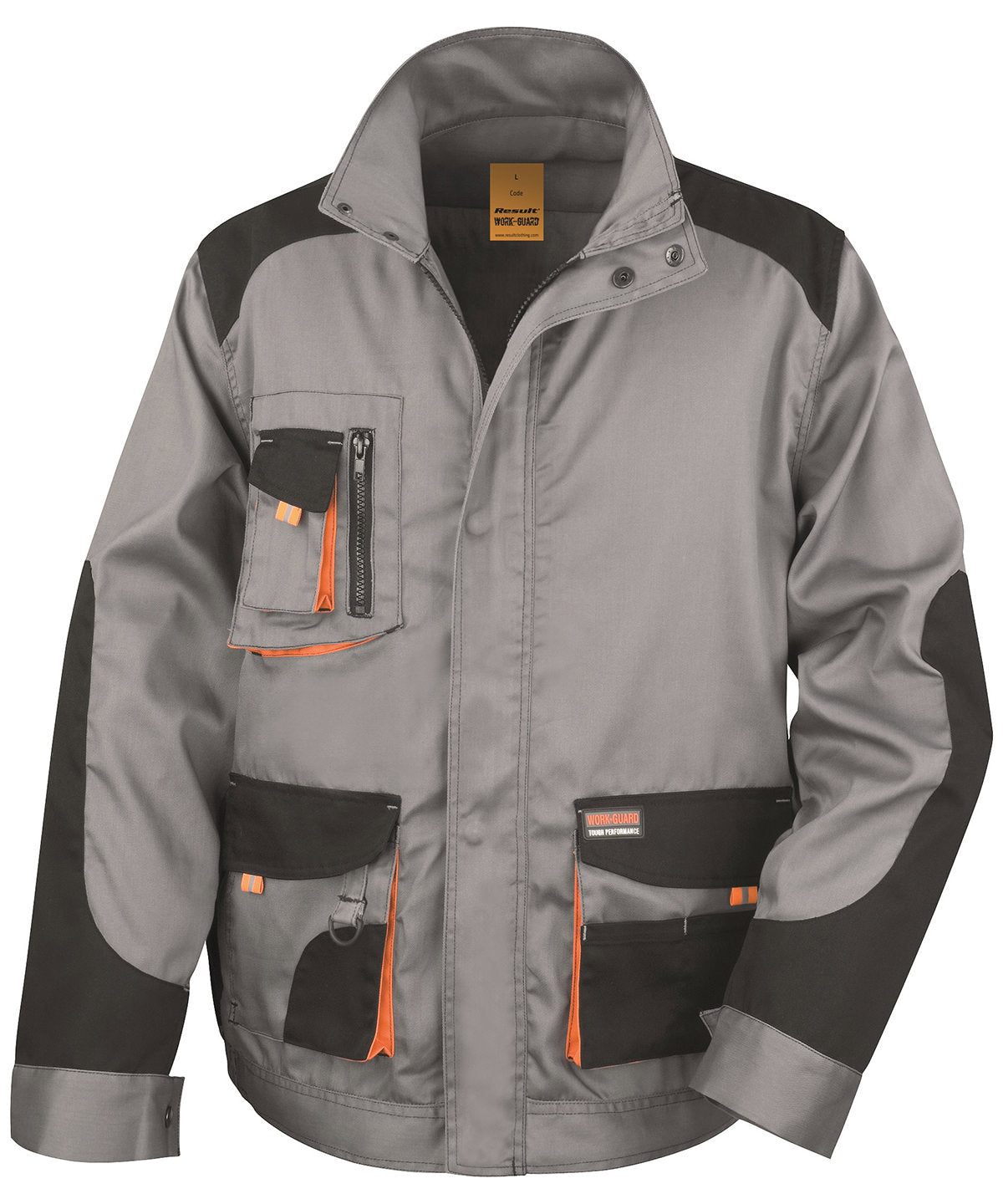 Grey Black/Orange - Work-Guard lite jacket